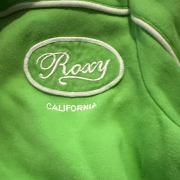 Vintage Y2K Roxy Lime and White Jacket - Picture 2 of 3